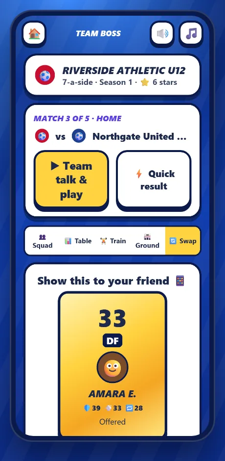 A shiny player trading card with a QR code underneath for swapping